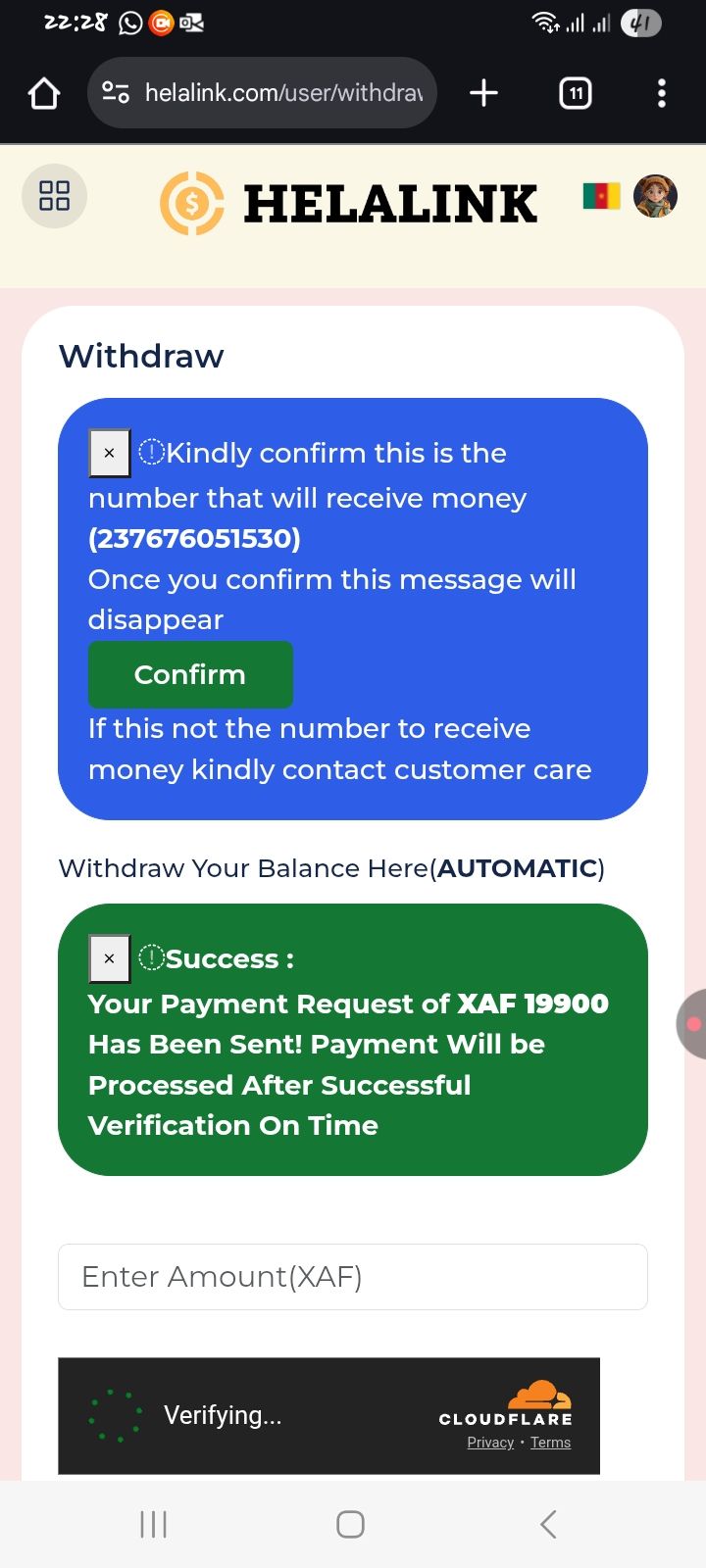 Is helalink legit or scam in Cameroon