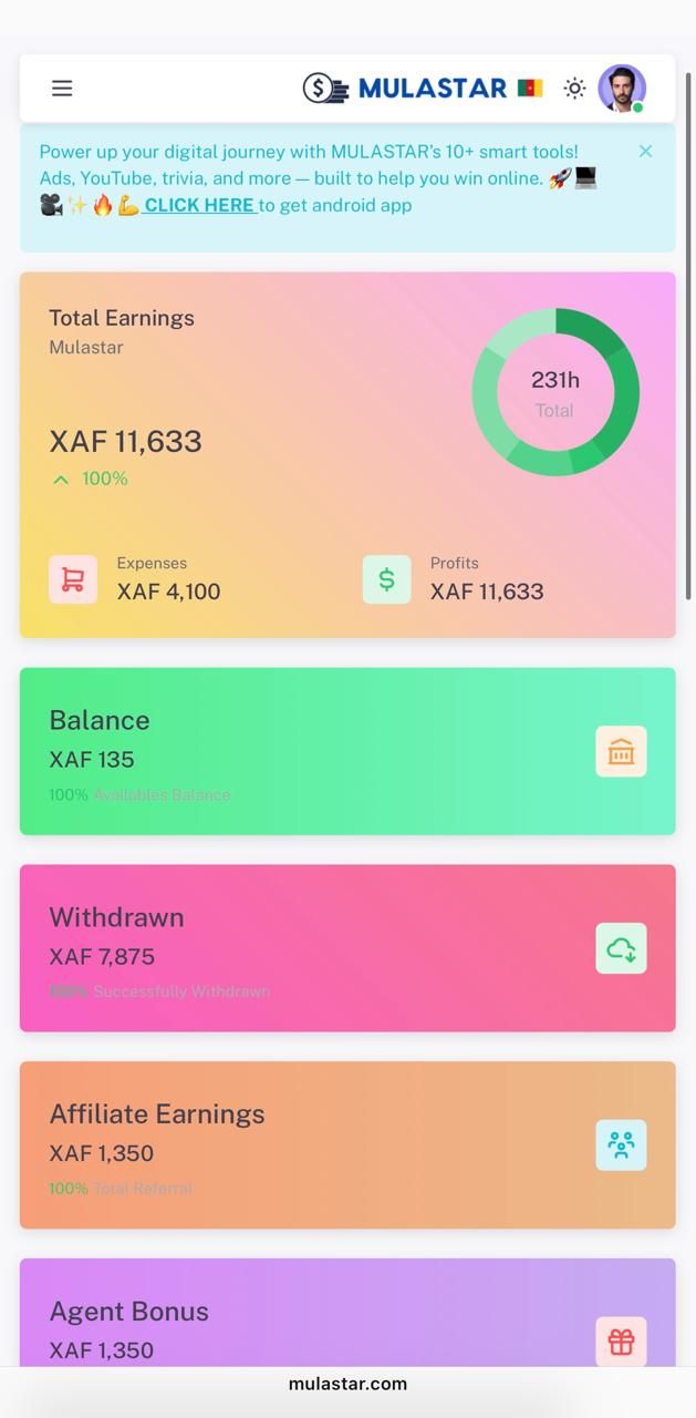 Mulastar Agencies Cameroon: Earn XAF 10,000 Daily Online